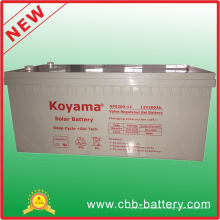 Batterie profonde solaire de gel d&#39;acide de plomb du cycle 12V 200ah pour Telecom, système solaire